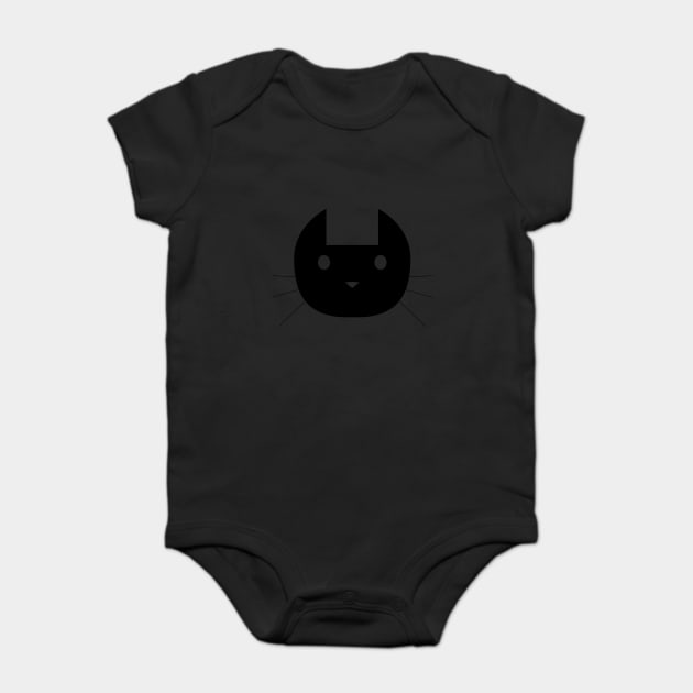CAT BLACK Baby Bodysuit by droidmonkey